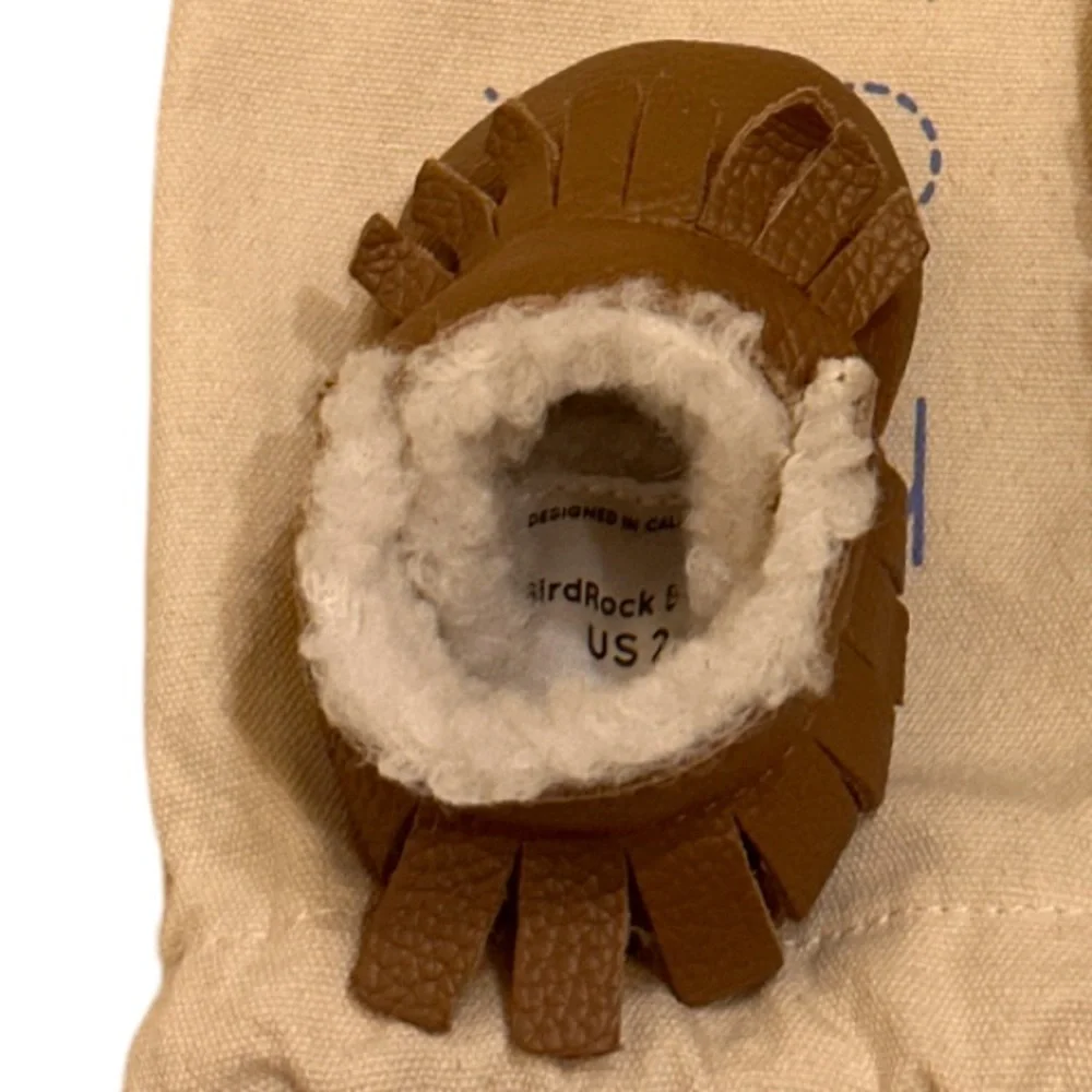 BIRDROCK BABY Classic Brown Baby Moccasins